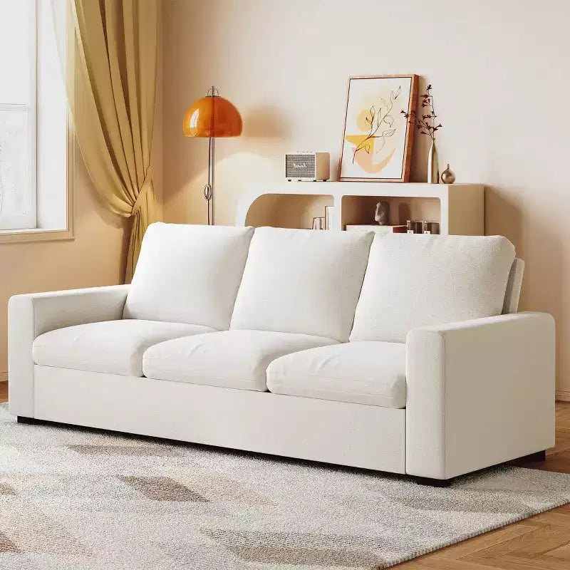 88.97" Modern Deep Seat Sleeper Sofa with 8 Cushions