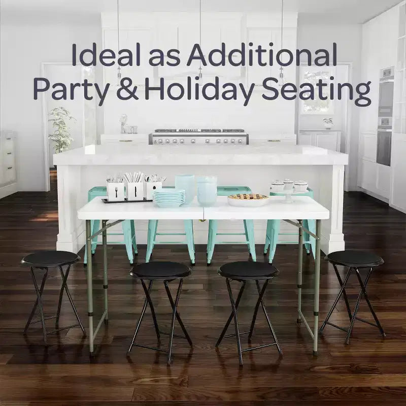 Backless 18-Inch Portable Folding Stool with 225 lb Capacity