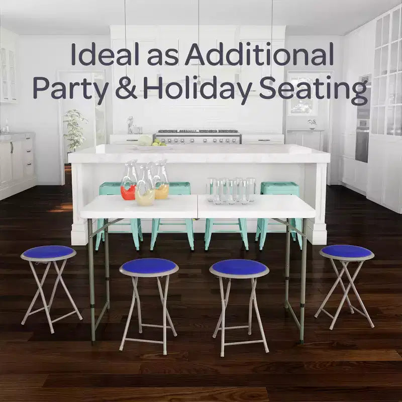 Backless 18-Inch Portable Folding Stool with 225 lb Capacity