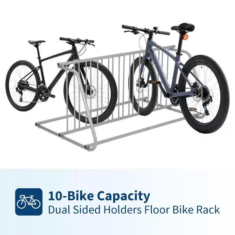Floor Bike Rack,Single-Side 5-Bike Rack, Grid Bike Rack In Ground,Freestanding Bicycle Floor Parking Stand,Stand Bike Racks for Garages Streets
