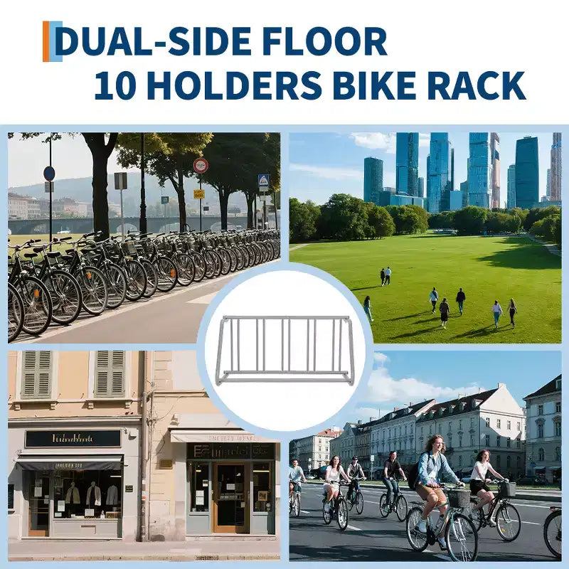 Floor Bike Rack,Single-Side 5-Bike Rack, Grid Bike Rack In Ground,Freestanding Bicycle Floor Parking Stand,Stand Bike Racks for Garages Streets