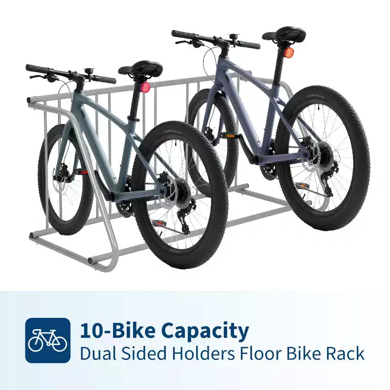 Floor Bike Rack,Single-Side 5-Bike Rack, Grid Bike Rack In Ground,Freestanding Bicycle Floor Parking Stand,Stand Bike Racks for Garages Streets