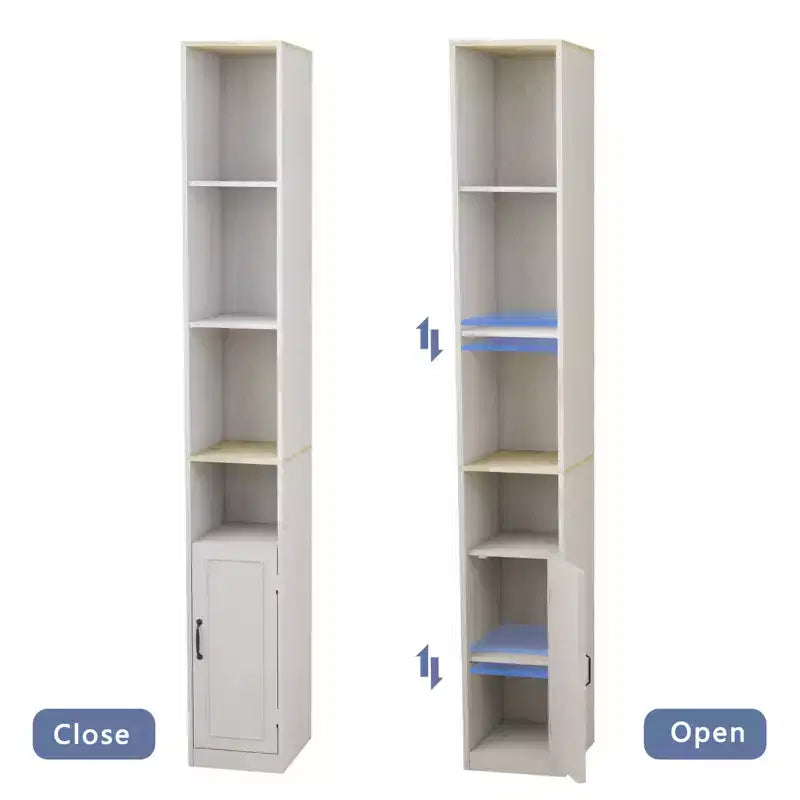 72-Inch Tall Slim Storage Cabinet with Adjustable Shelves