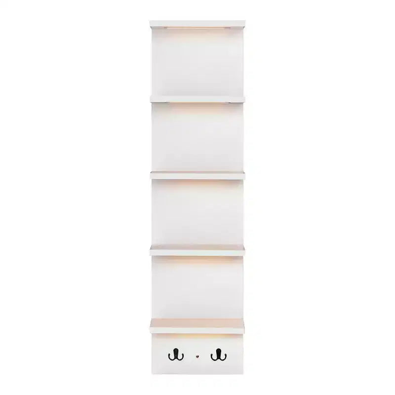 5 Tier Wall Mounted Floating Shelf Unit with LED Lights