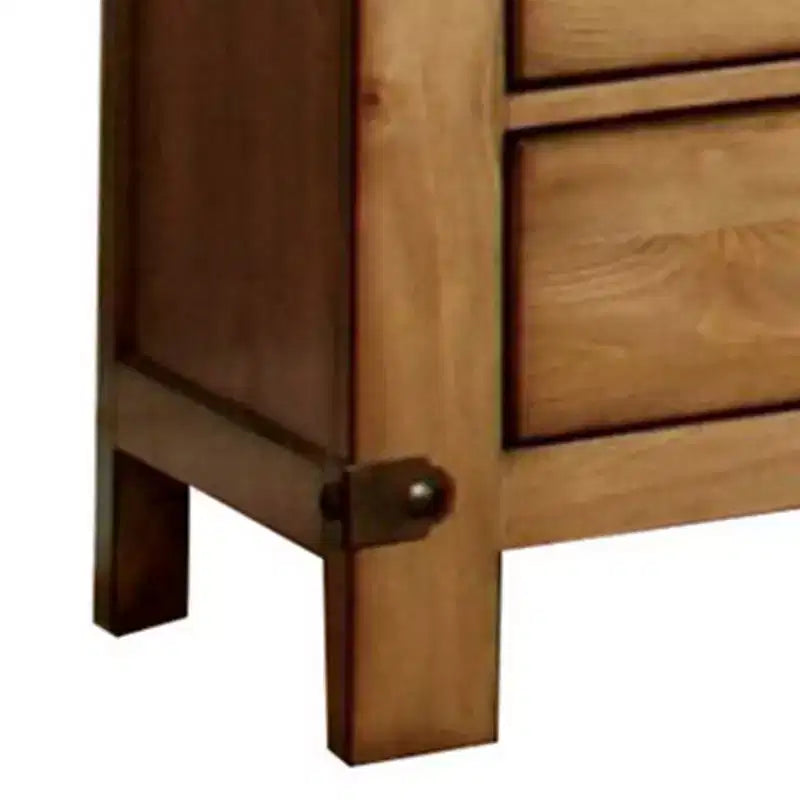 Cottage Night Stand In Weathered Elm Finish