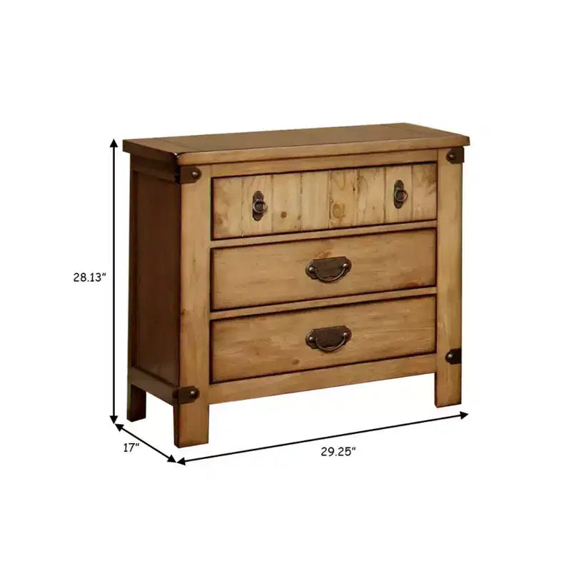 Cottage Night Stand In Weathered Elm Finish