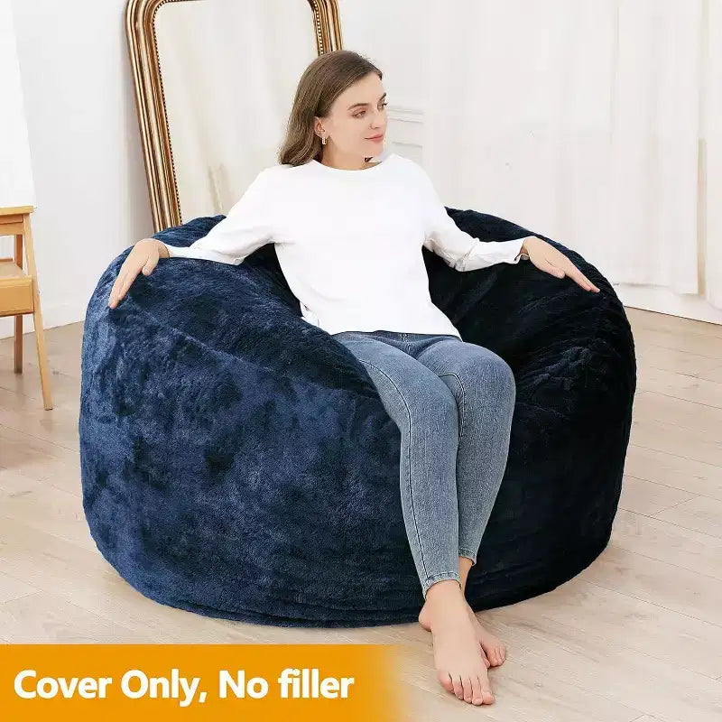 Soft Washable Beanbag Lazy Sofa Adult Bean Bag Couch Cover Bean Bag Covers Only, for Reading,
