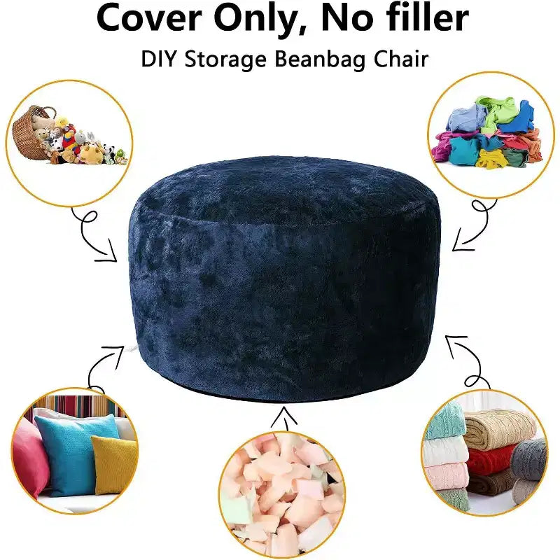 Soft Washable Beanbag Lazy Sofa Adult Bean Bag Couch Cover Bean Bag Covers Only, for Reading,