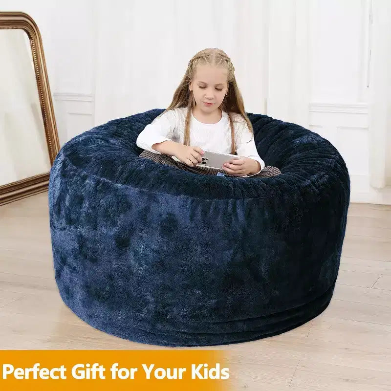 Soft Washable Beanbag Lazy Sofa Adult Bean Bag Couch Cover Bean Bag Covers Only, for Reading,