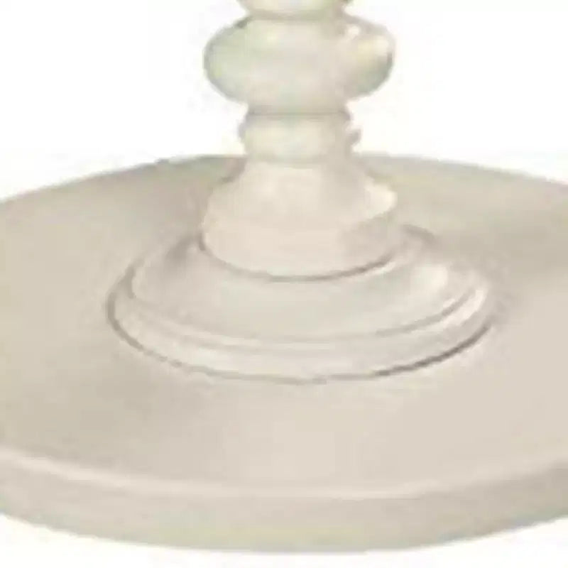 Side Table With Round Top, White