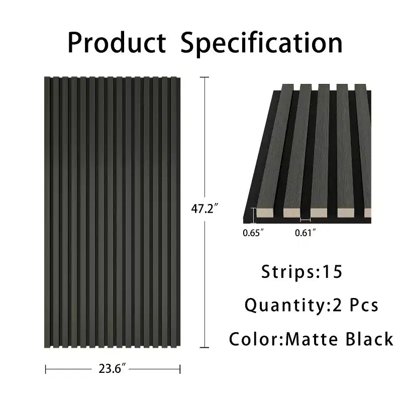 2 pcs 23.6  x 47.2 Sound-Absorbing And Soundproof Panels, With Density Board Wrapped In Wood Veneer
