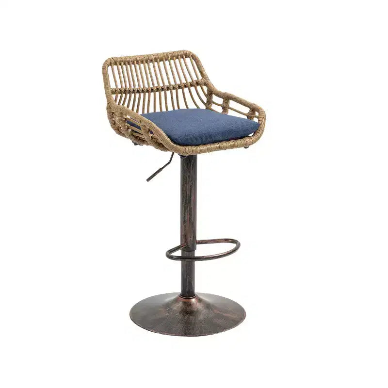 2Pcs Swivel Bar Stools With Footrest, Metal Frame, Up To 250 Lbs Load Bearing Capacity Retro Adjustable Height 35.04 To 42.9 Bar Chairs