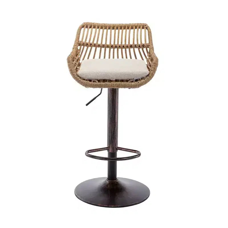 2Pcs Swivel Bar Stools With Footrest, Metal Frame, Up To 250 Lbs Load Bearing Capacity Retro Adjustable Height 35.04 To 42.9 Bar Chairs