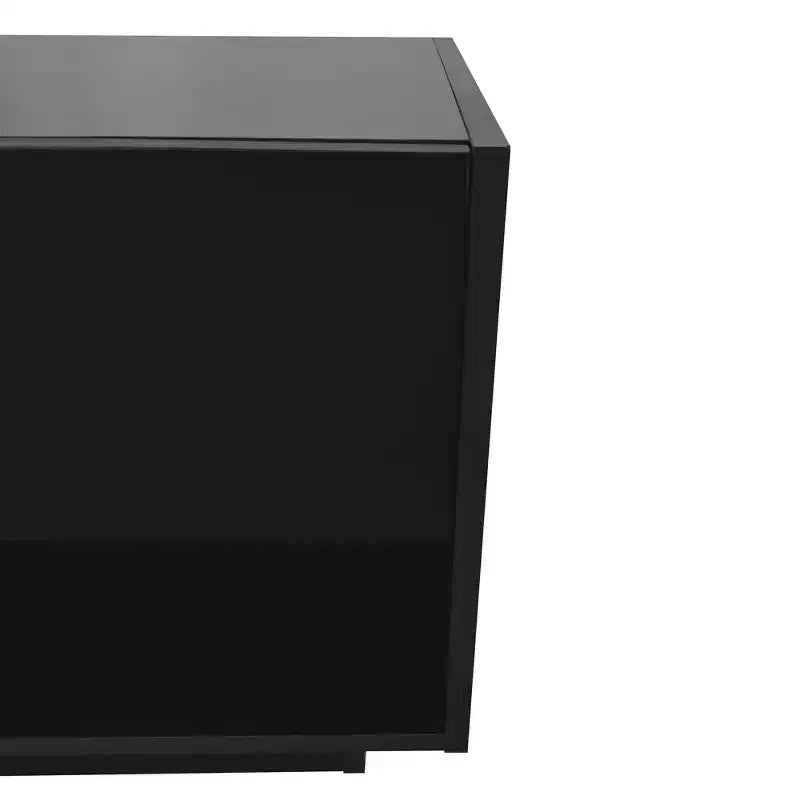 Modern Two-tone TV Stand for 80 TV, Wood TV Storage Cabinet Entertainment Center Media Console with Versatile Compartment