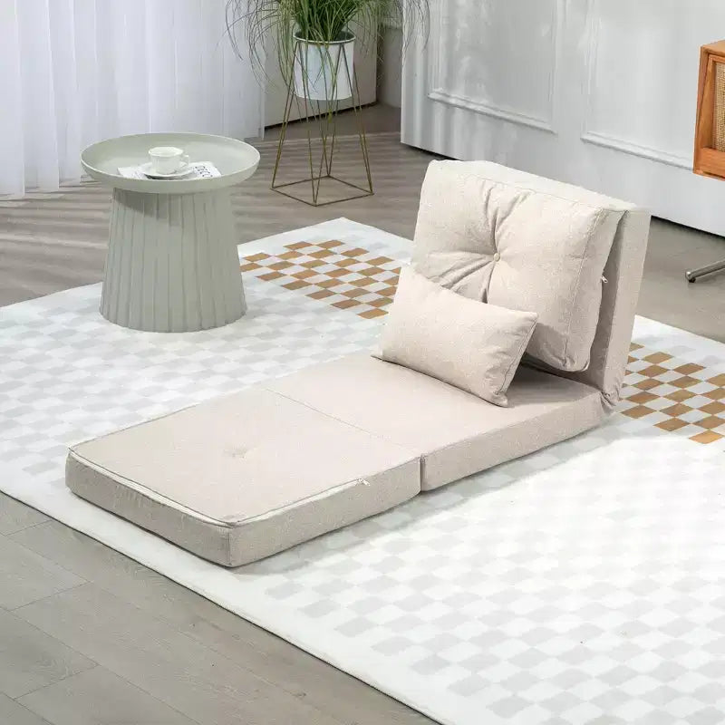 Convertible Bean Bag Floor Chair, Lazy Sofa Bed with Adjustable Backrest for Living Room or Bedroom