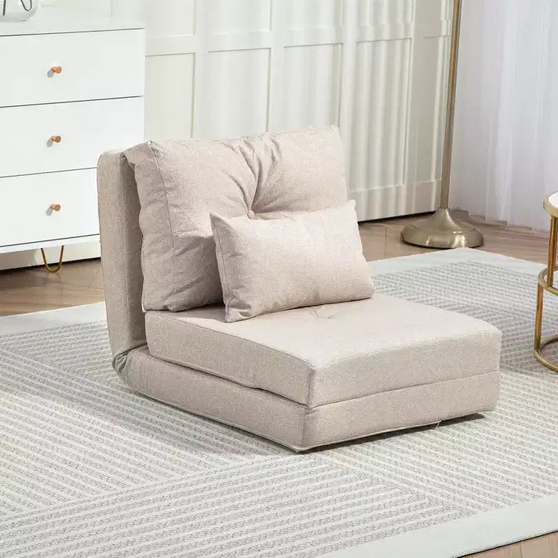 Convertible Bean Bag Floor Chair, Lazy Sofa Bed with Adjustable Backrest for Living Room or Bedroom