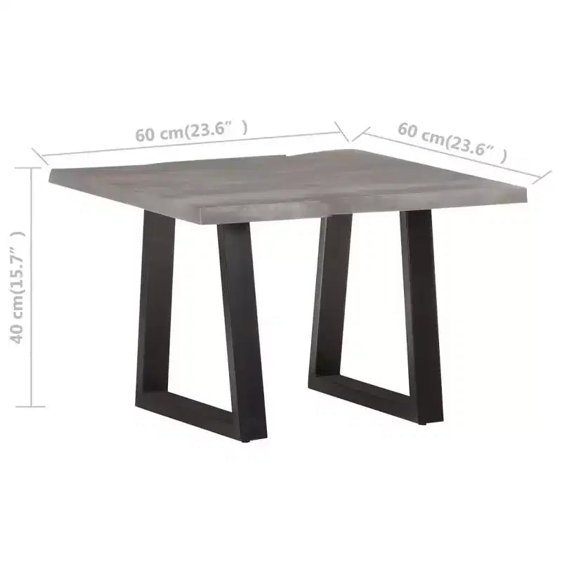 Coffee Table with Live Edges, Solid Acacia Wood