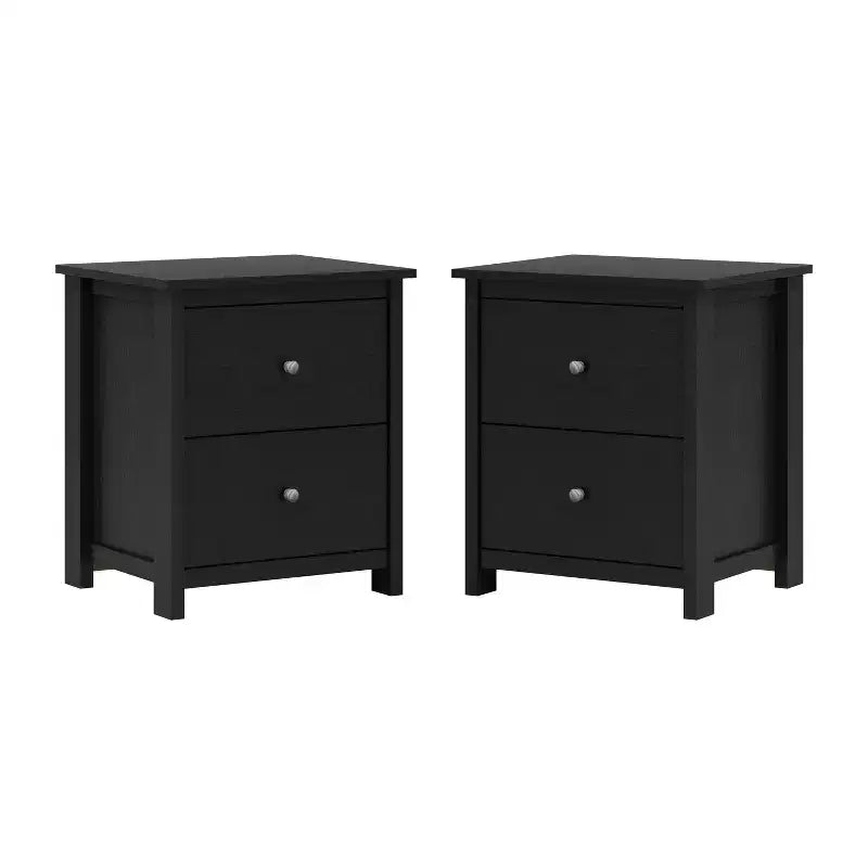 2-Drawer Nightstands Set of 2 with Storage, 18.7W x 15.7D x 21.8H