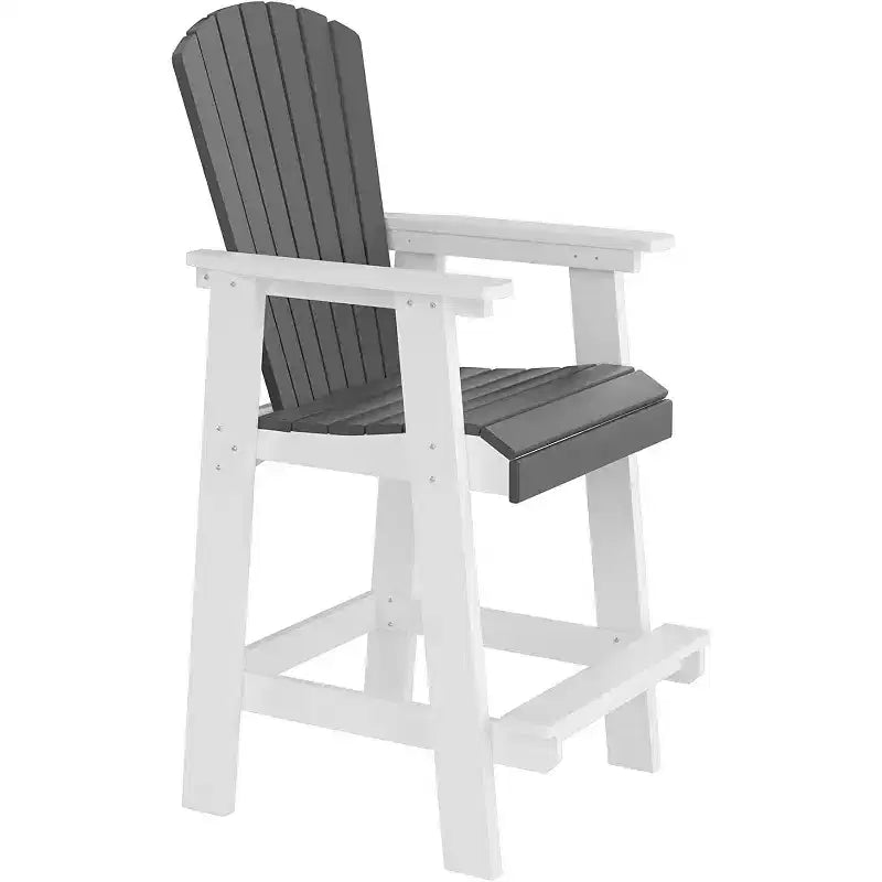 Bar Stools with High Back Footrest Set of 2 Barstools Outdoor Tall Chairs Counter Height Chairs Patio Bar Stool Chair Armrest Stools Black White