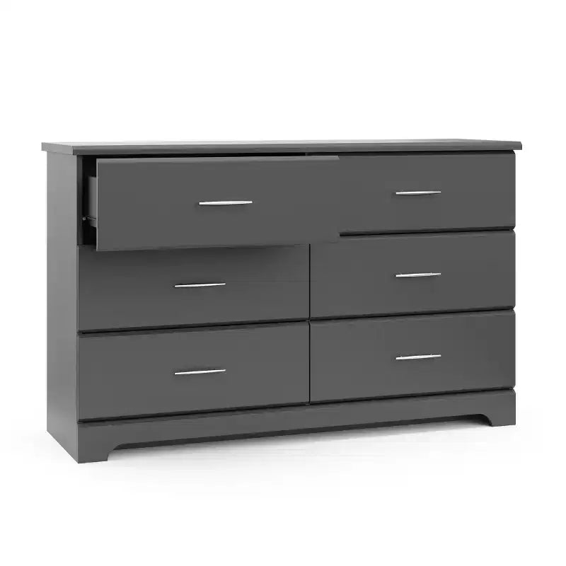 6-Drawer Double Dresser for Nursery or Kids Bedroom