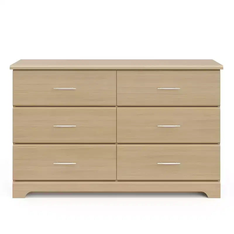 6-Drawer Double Dresser for Nursery or Kids Bedroom