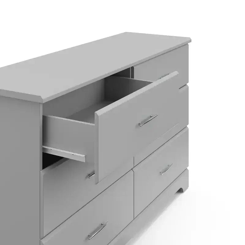 6-Drawer Double Dresser for Nursery or Kids Bedroom