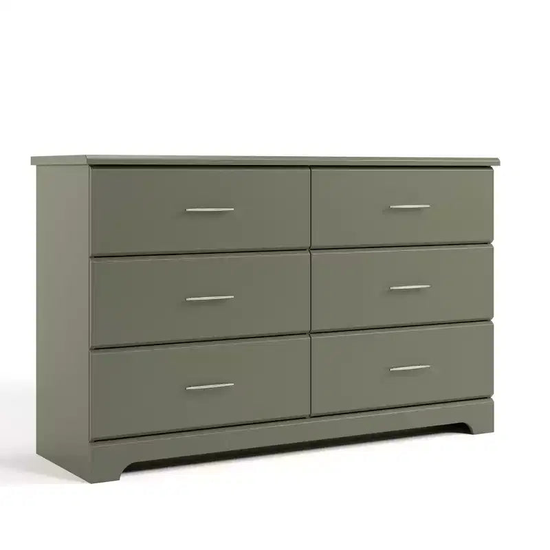 6-Drawer Double Dresser for Nursery or Kids Bedroom