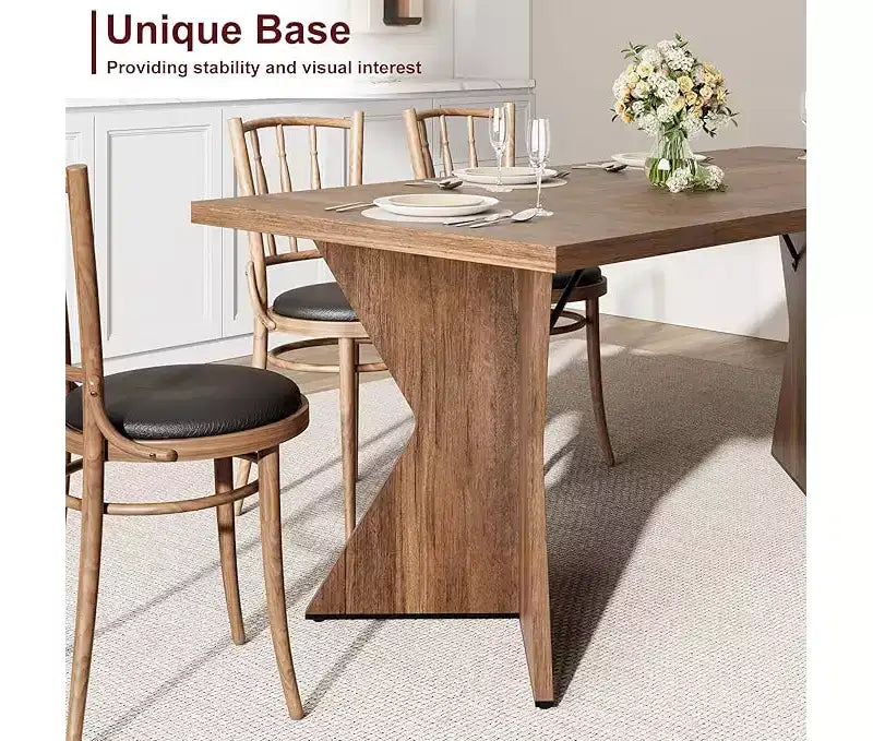 Dining Room Table , 70.9 in Rectangular Kitchen Table Dining Room Furniture with Sturdy Frame, Thickened Long Tabledesk and Dinner Desk