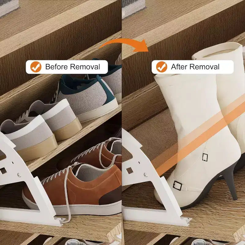 Modern 3-Door Flip-Down Shoe Cabinet with Fluted Design. Adjustable Shelves in a Narrow Freestanding Organizer for Entryway or Hallway.
