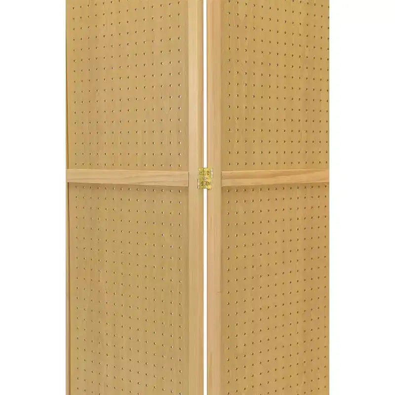 4 Panels Room Divider Folding Screen Pegboard Insert 71 Inches Tall