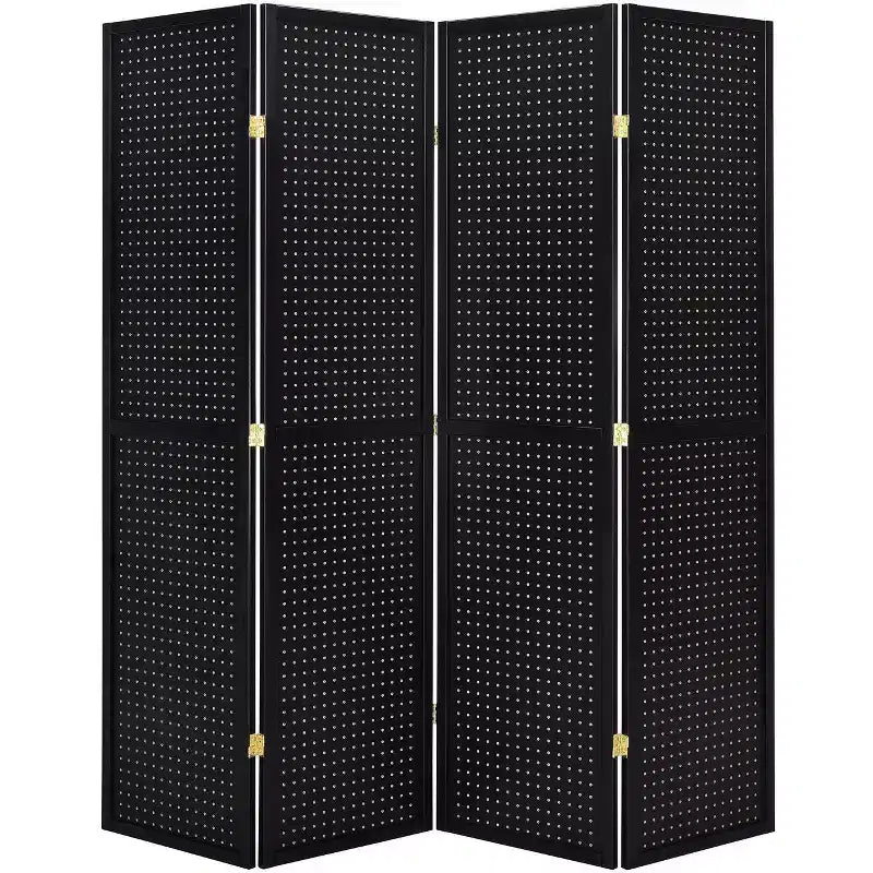 4 Panels Room Divider Folding Screen Pegboard Insert 71 Inches Tall