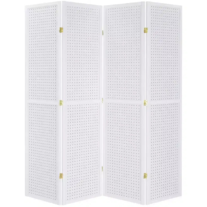 4 Panels Room Divider Folding Screen Pegboard Insert 71 Inches Tall